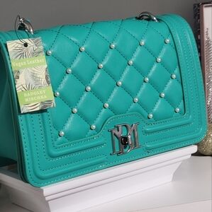 Badgley Mischka Turquoise Quilted Women's Bag